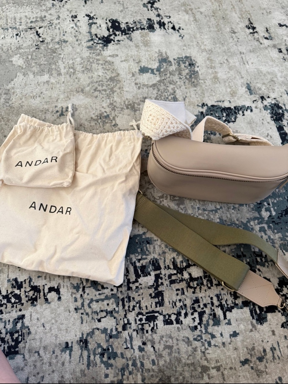 ANDAR Crema Crossbody Bag with Adjustable Strap
